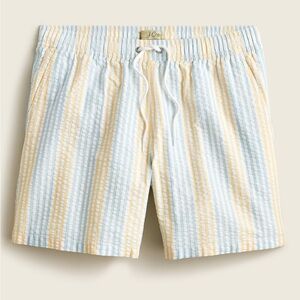 J. Crew Men's Swim Trunks - Light Blue and Yellow